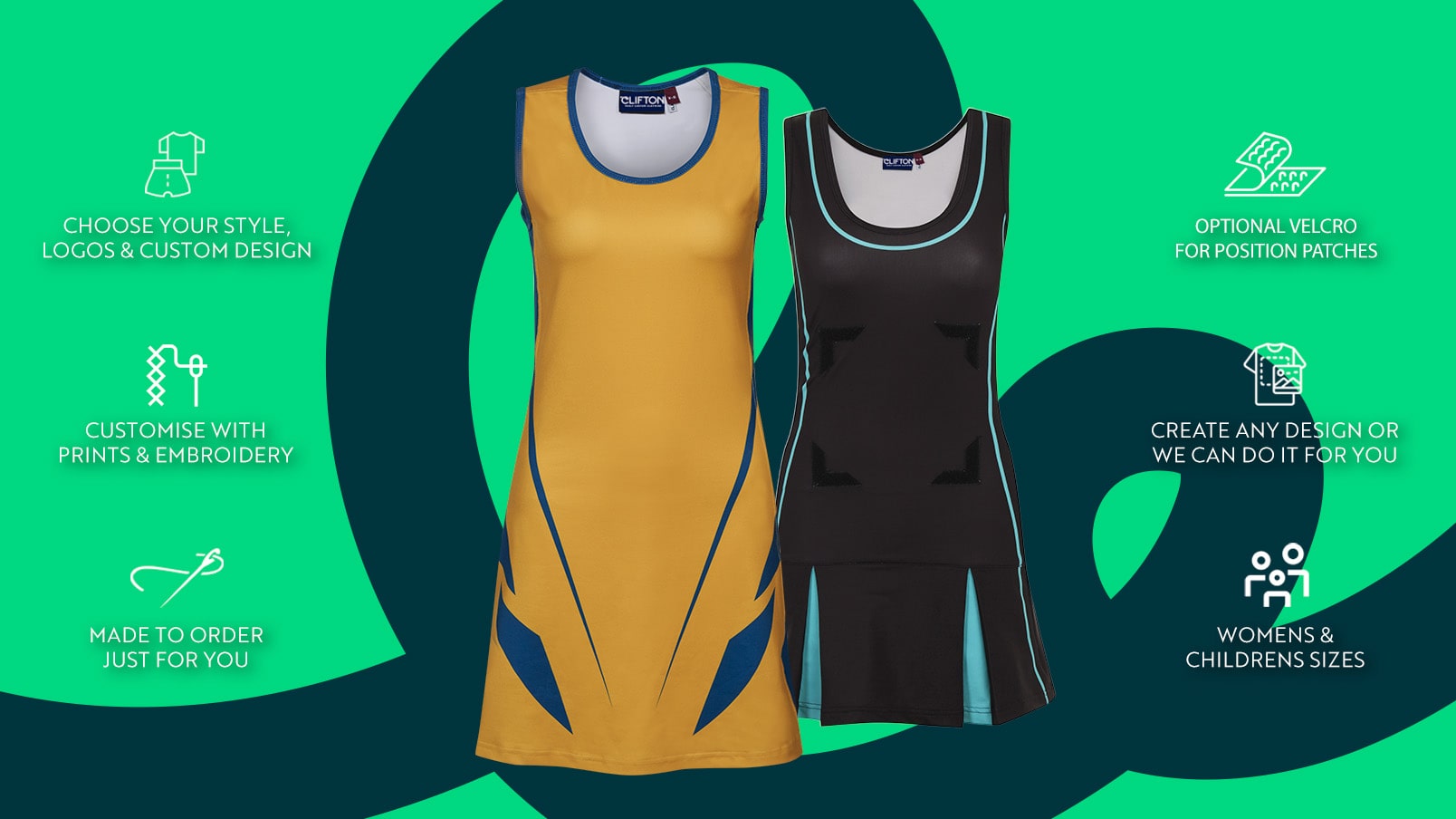 CLIFTON Wilton Custom Netball Dress